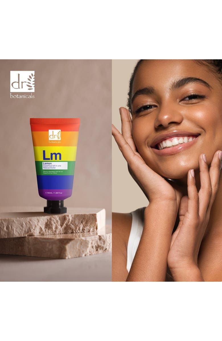 DR BOTANICALS Pride Edition Lemon Superfood All-In-One Rescue Butter 50ml x 2 Duo Pack, Alternate, color, White