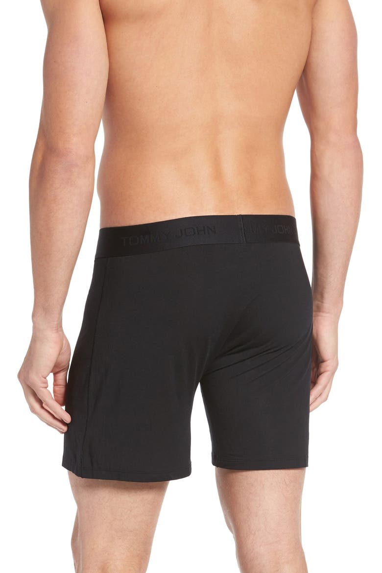 'Second Skin' Boxers, Alternate, color, BLACK