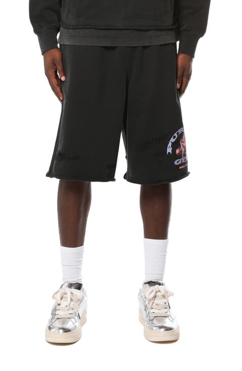 Logo Graphic Relaxed Fit Cotton Shorts