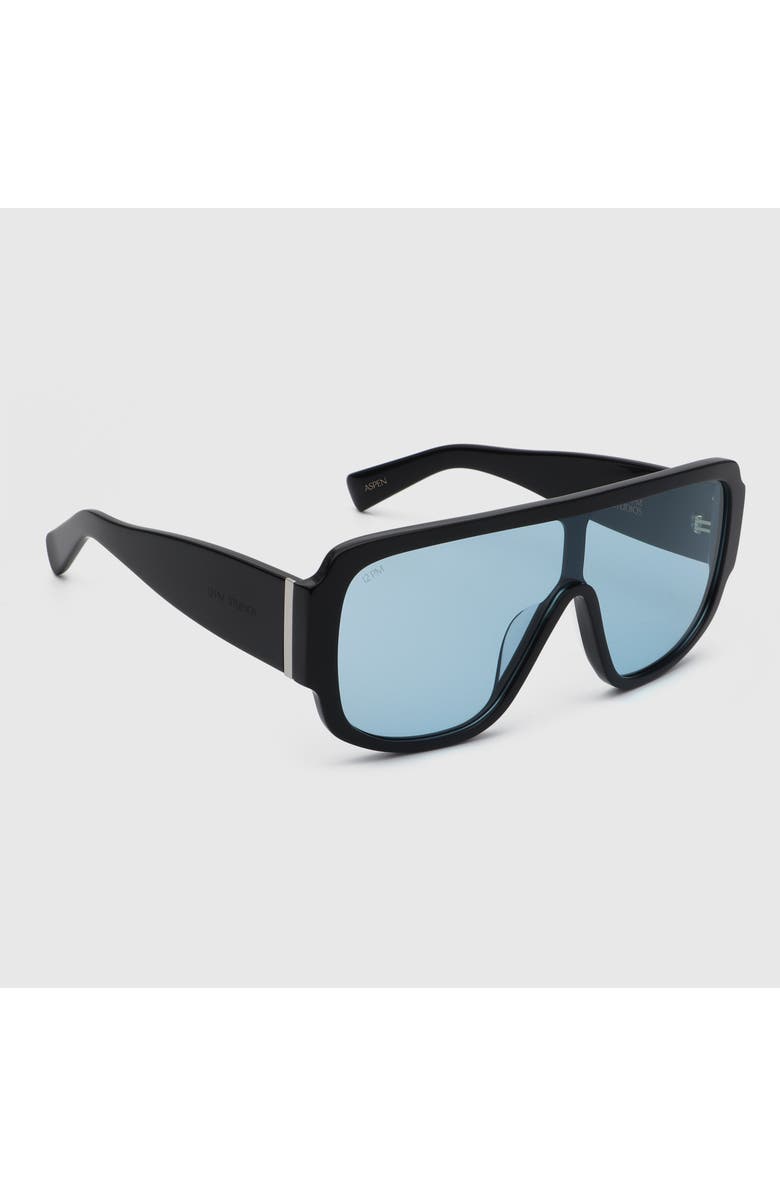 12PM STUDIOS Aspen Shield Sunglasses, Alternate, color, Black/Blue