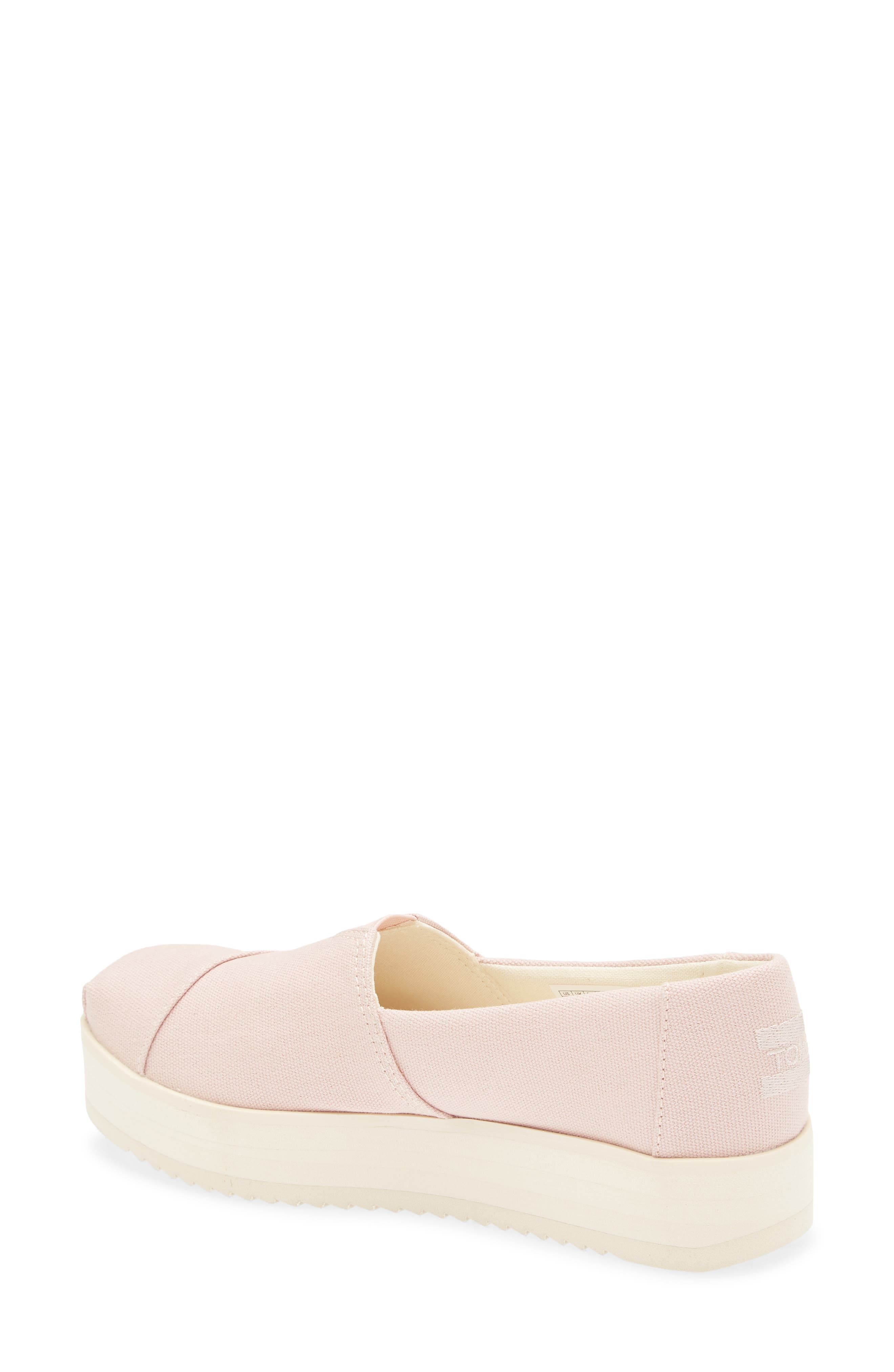 TOMS Alpargata Platform Slip-On Sneaker, Alternate, color, Light/ Pastel Pink
