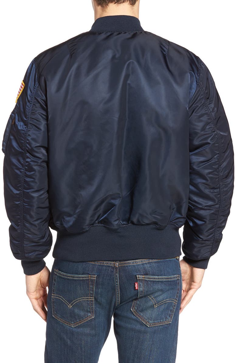 Alpha Industries NASA MA-1 Bomber Jacket, Alternate, color, 