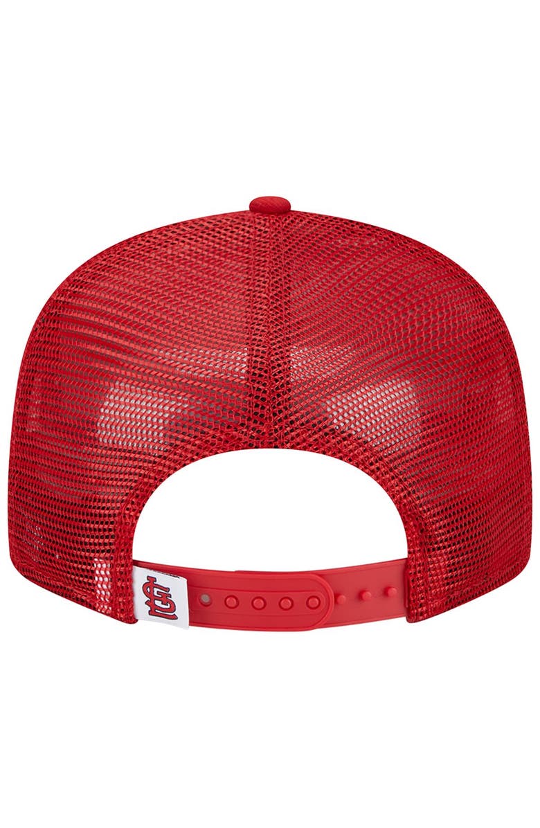 New Era Men's New Era Red St. Louis Cardinals Team Color Trucker 9FIFTY Snapback Hat, Alternate, color, Red
