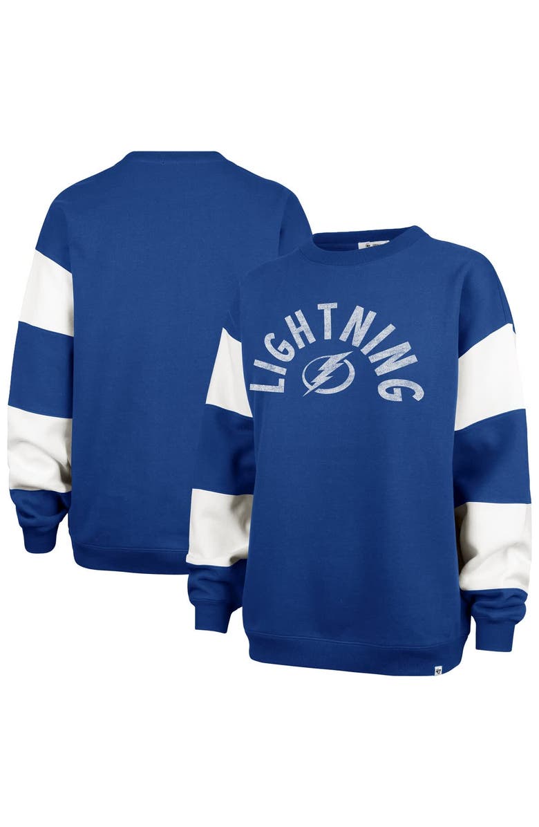 47 Women
s
47 Blue Tampa Bay Lightning Eephus Barred Pullover Sweatshirt, Main, color, Blue