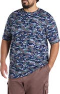 Harbor Bay by DXL Big & Tall Moisture-Wicking Printed Pocket T-Shirt