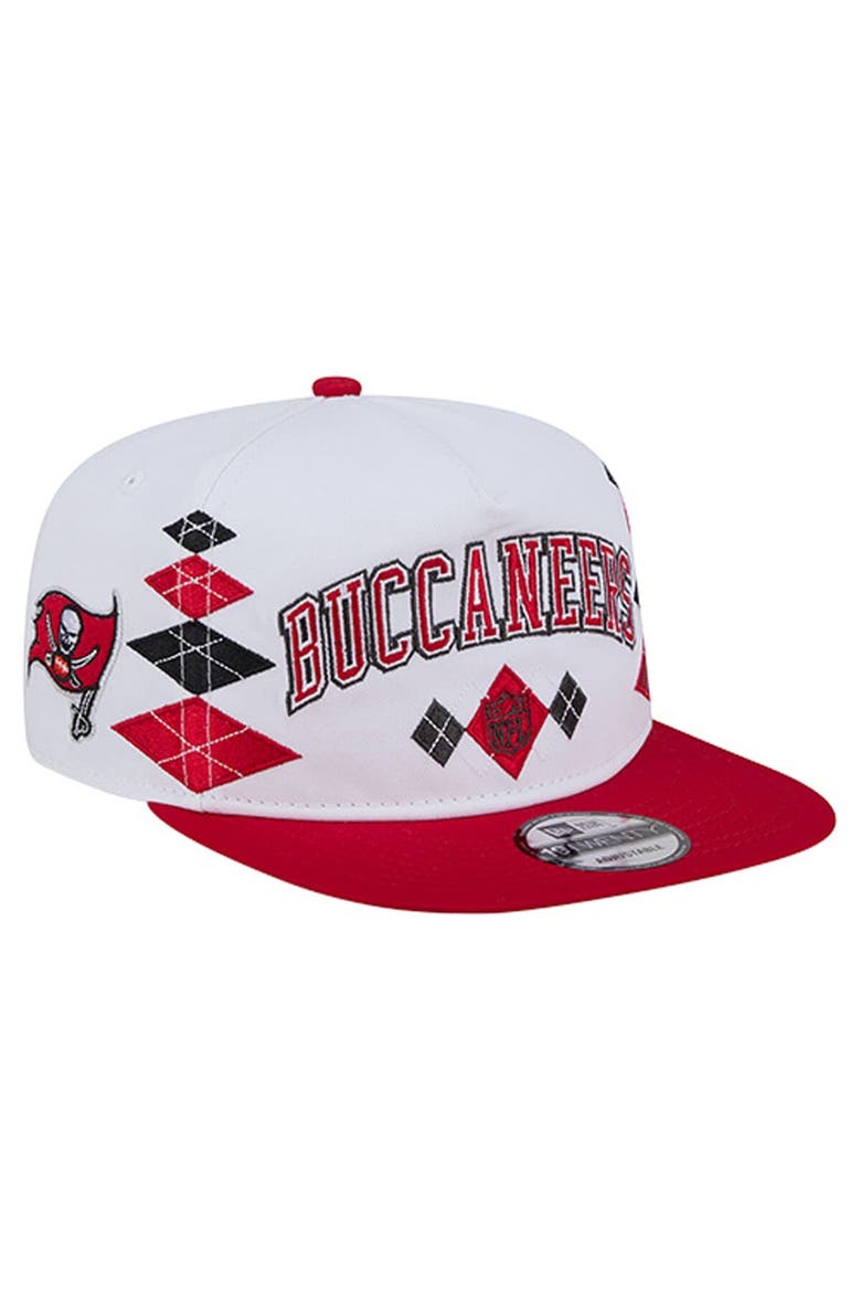 Men's New Era  White Tampa Bay Buccaneers Argyle 19TWENTY Adjustable Hat, Main, color, White