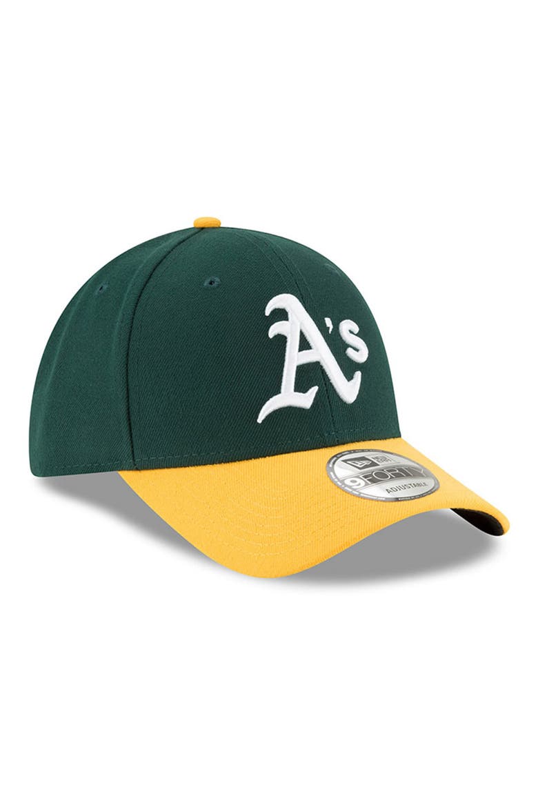 Men's New Era Green Oakland Athletics League 9FORTY Adjustable Hat, Alternate, color, GREEN
