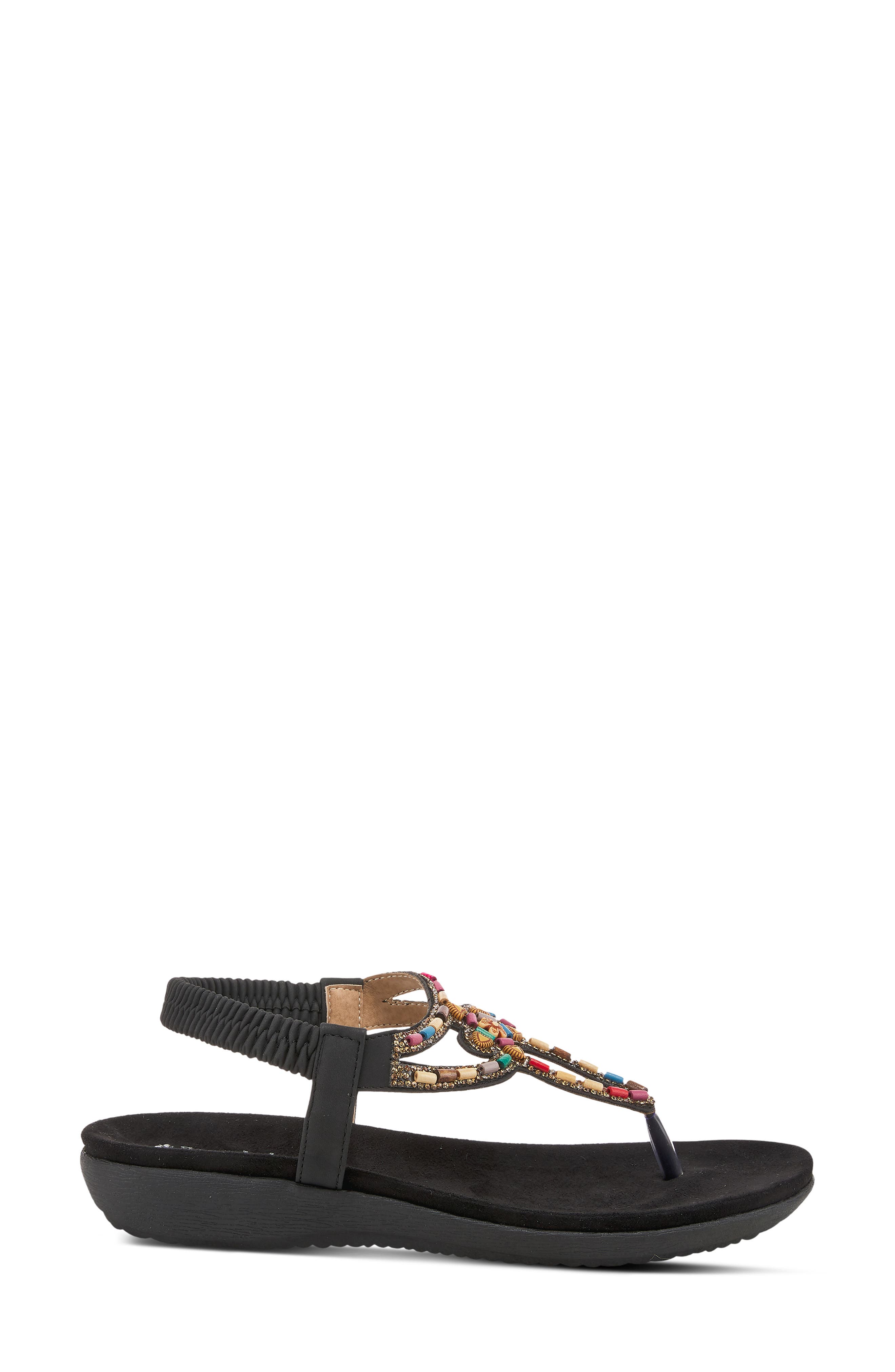 Crema Thong Sandal, Alternate, color, BLACK