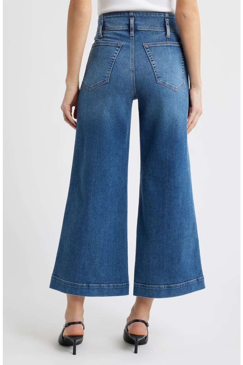 The Seamed High Waist Ankle Wide Leg Jeans, Alternate, color, CHARITY