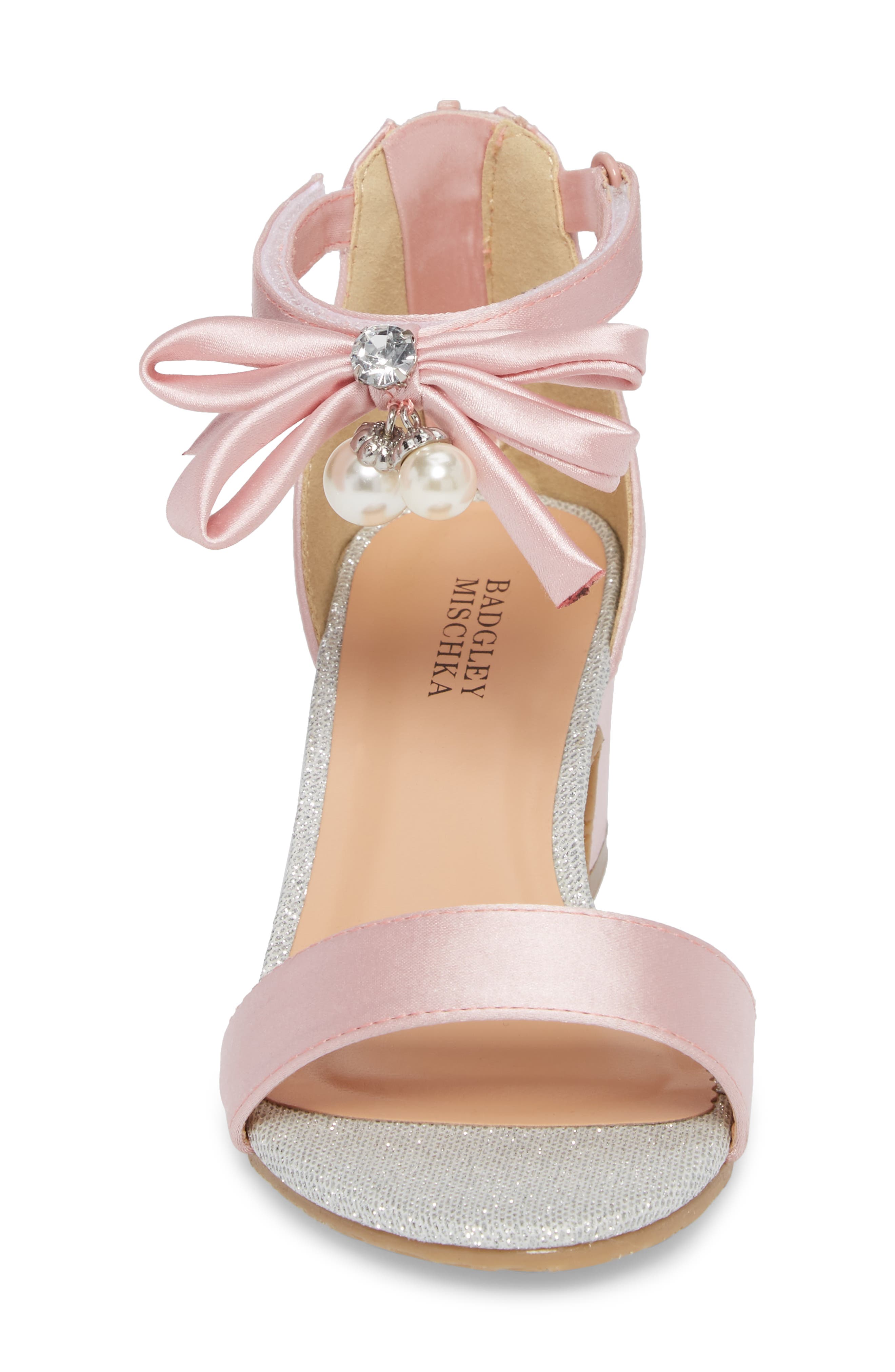 Badgley Mischka Pernia Embellished Sandal, Alternate, color, PINK/ SILVER