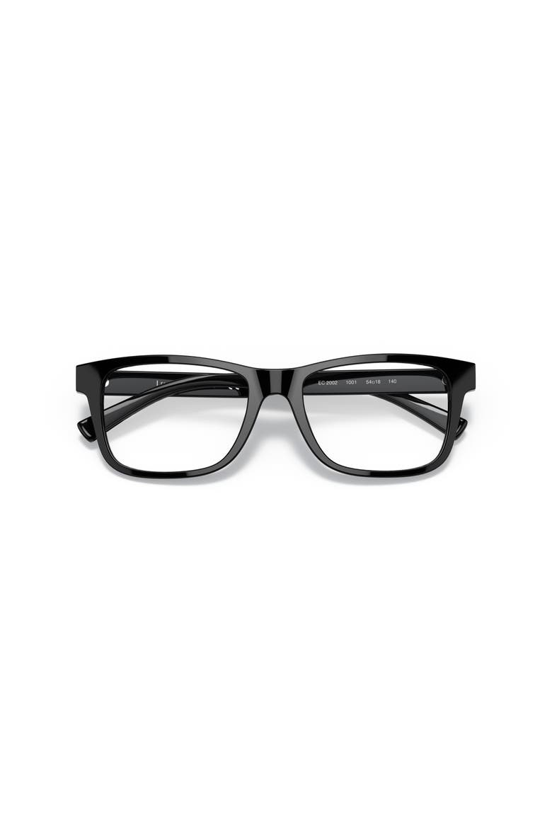 54mm Square optical glasses, Alternate, color, Black