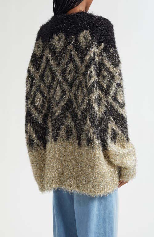 Acne Studios Kinai Metallic Tinsel Fair Isle Sweater In Multi