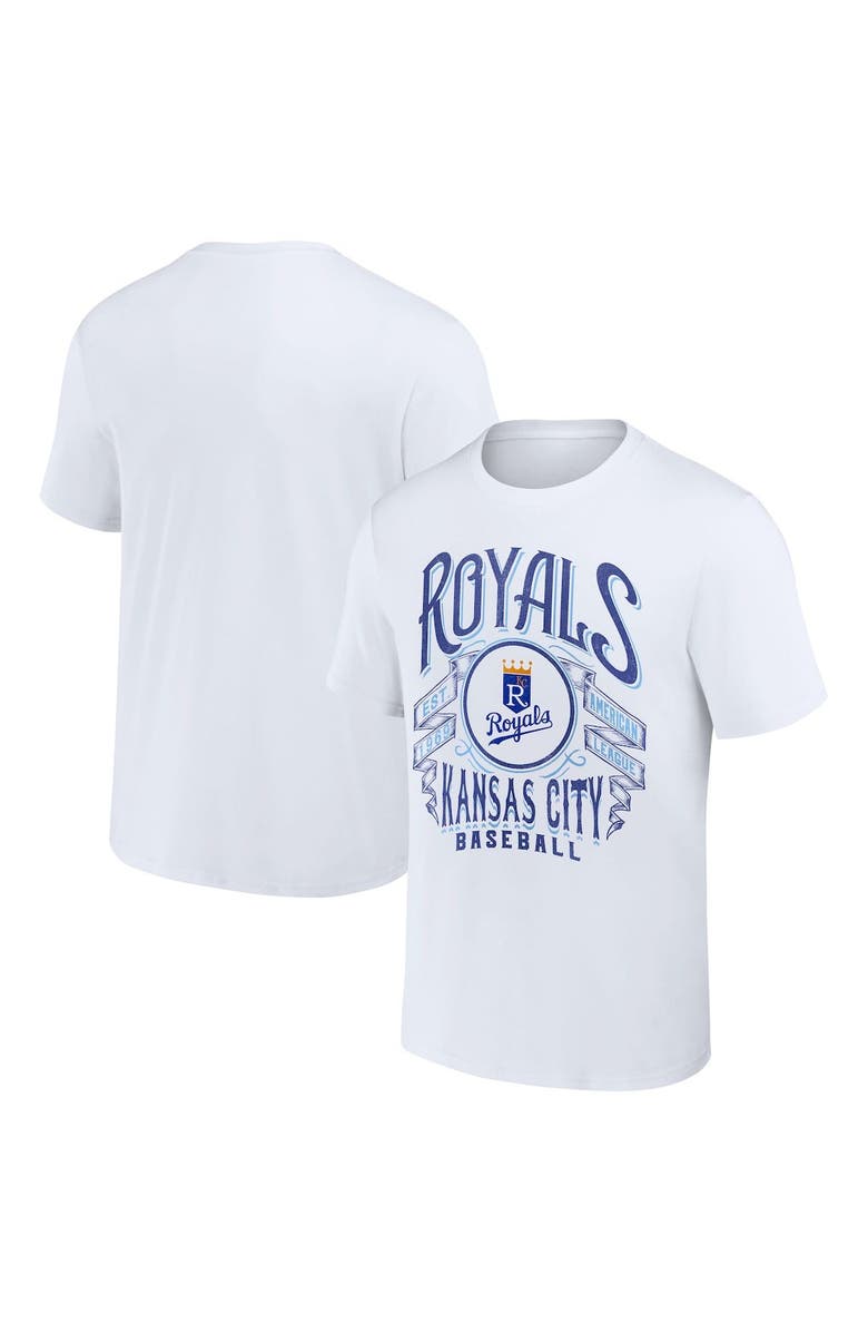 Darius Rucker Collection by Fanatics Men's Darius Rucker Collection by Fanatics White Kansas City Royals Distressed Rock T-Shirt, Main, color, 