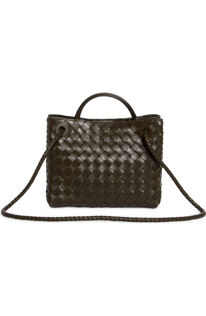 Bottega Veneta Small Andiamo Intrecciato Shoulder Bag, Alternate, color, Kaki-Brass