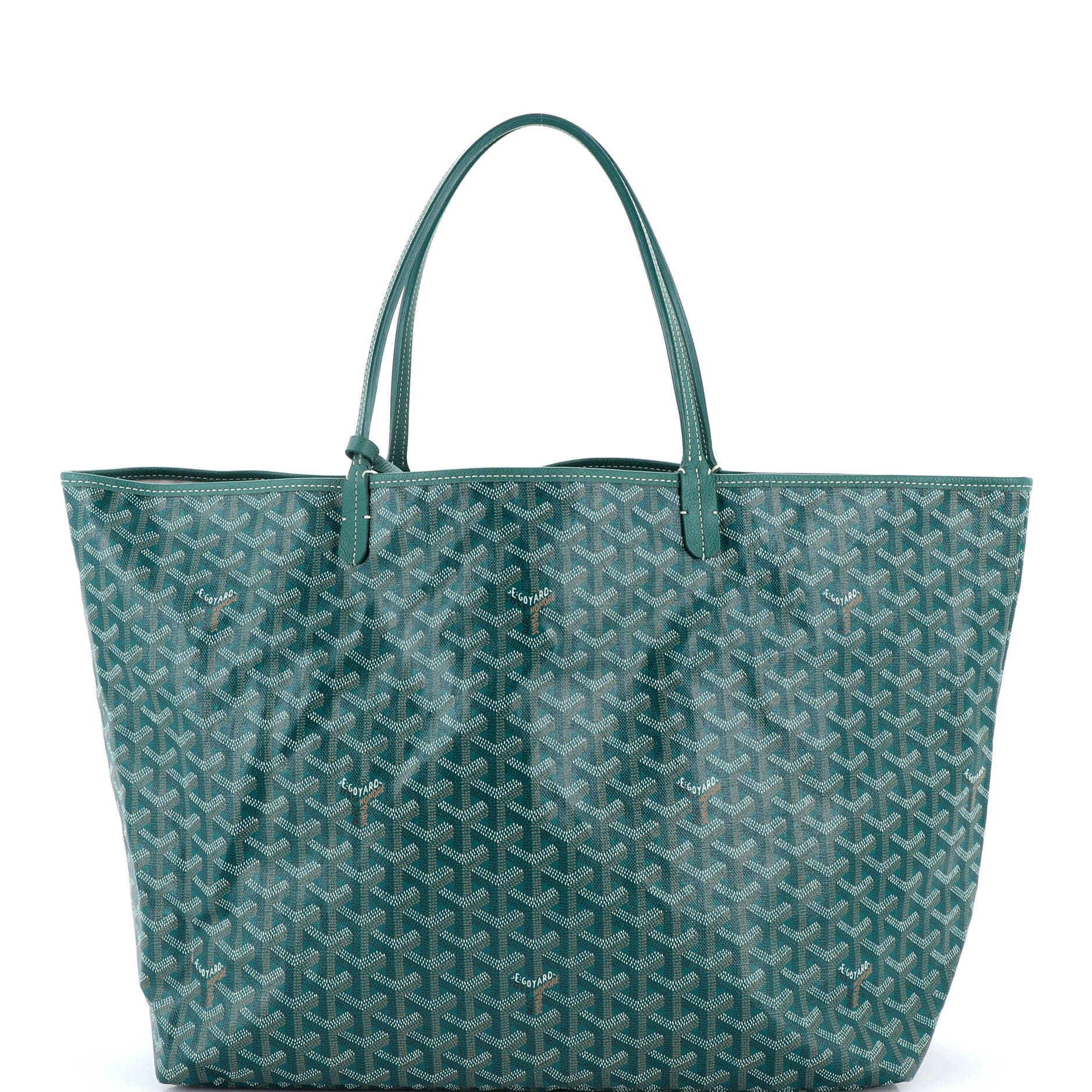 Pre-Owned Goyard Saint Louis Tote Coated Canvas GM, Main, color, Green