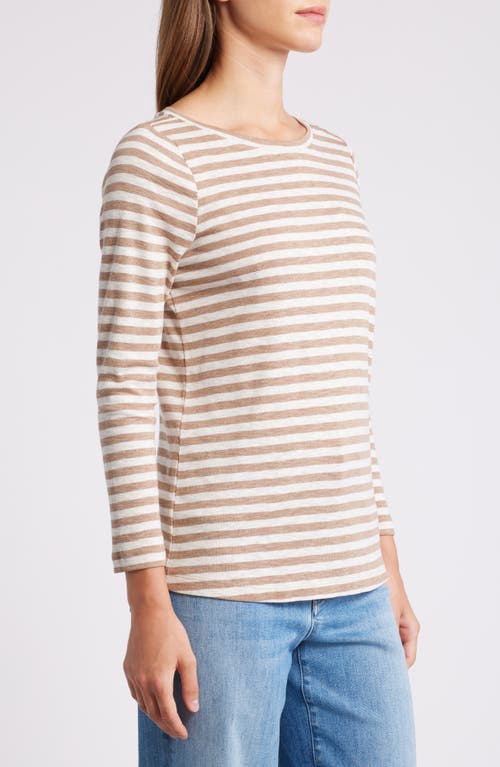 Nzt By Nic+zoe Stripe Boat Neck T-shirt In Multi