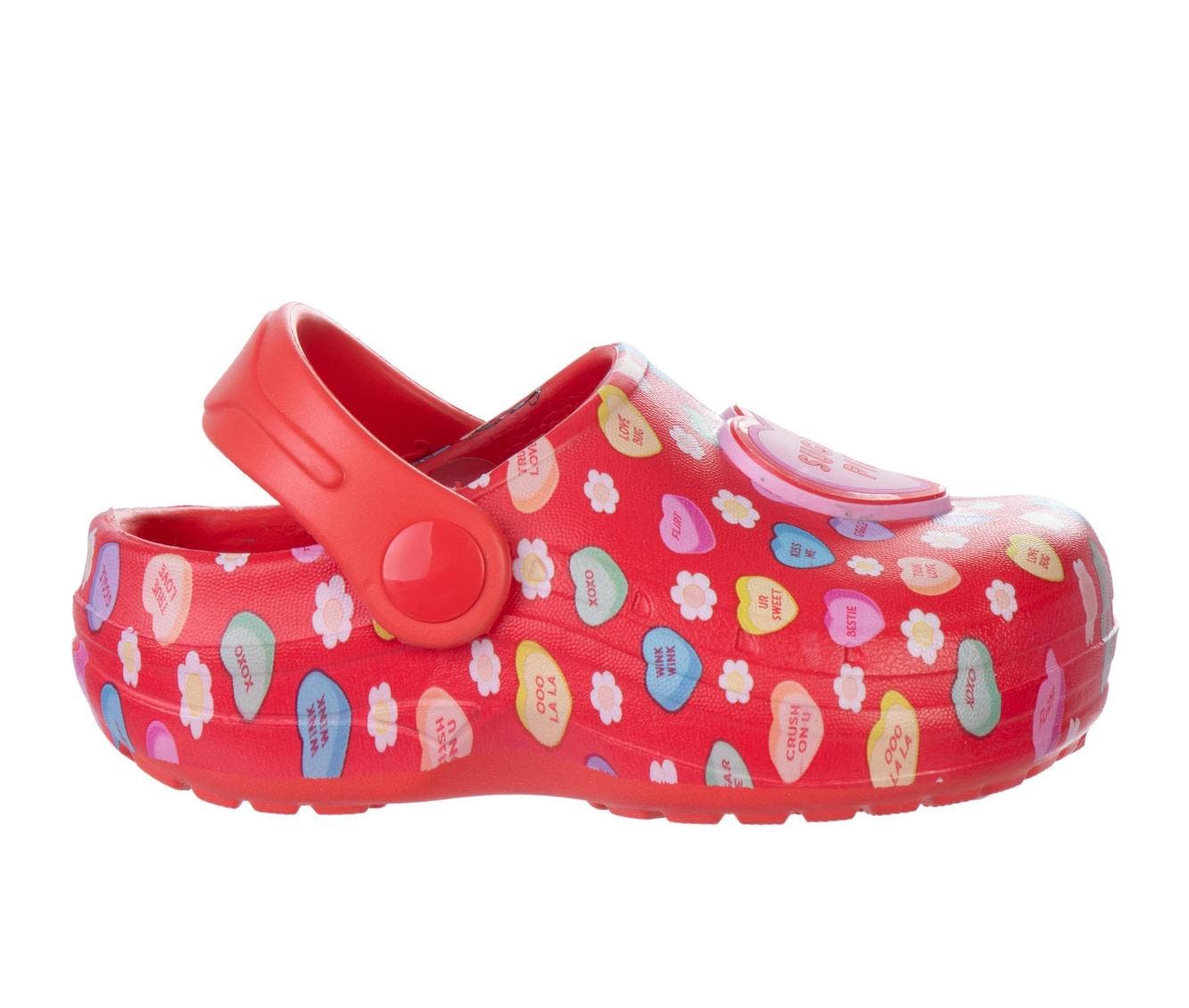 SweetHearts Conv. Hearts Clogs Girls 5-10, Alternate, color, Red