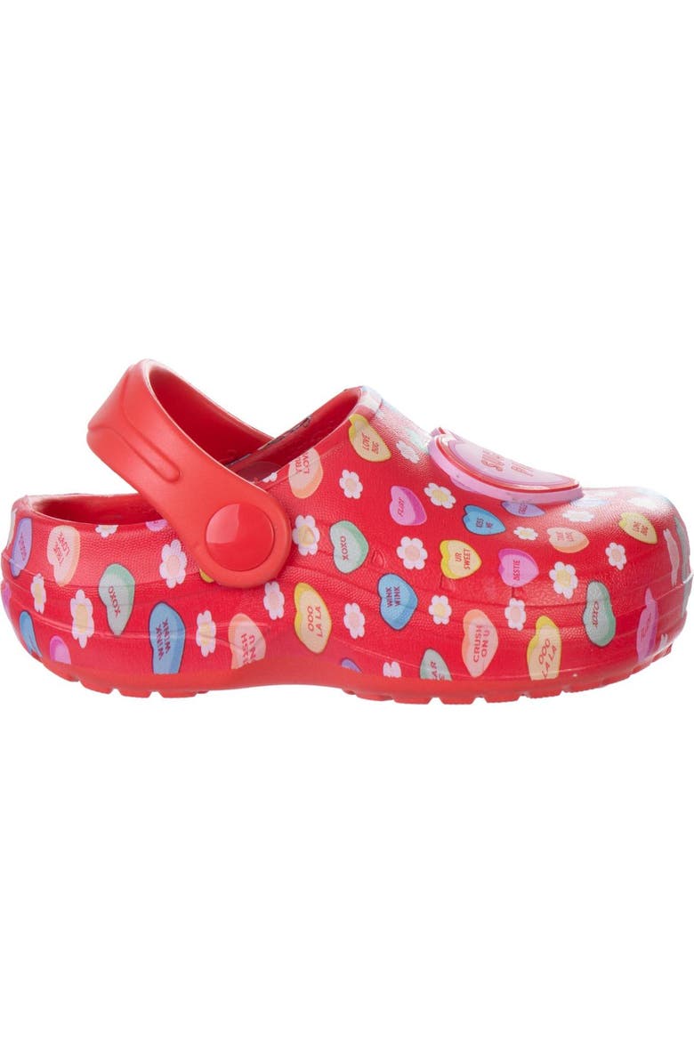 SweetHearts Conv. Hearts Clogs Girls 5-10, Alternate, color, Red