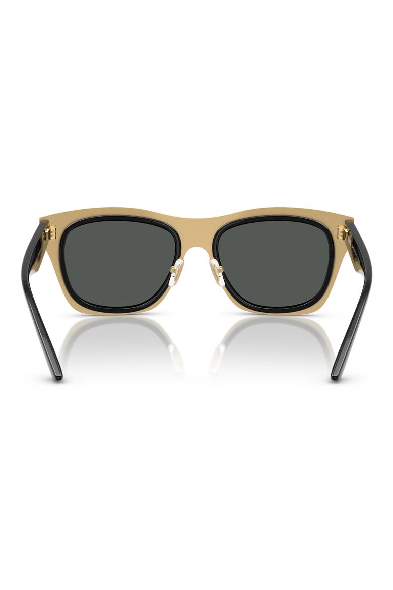 53mm Rectangular Sunglasses, Alternate, color, BLACK