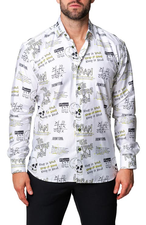 Fibonacci Urban Contemporary Fit Button-Up Shirt
