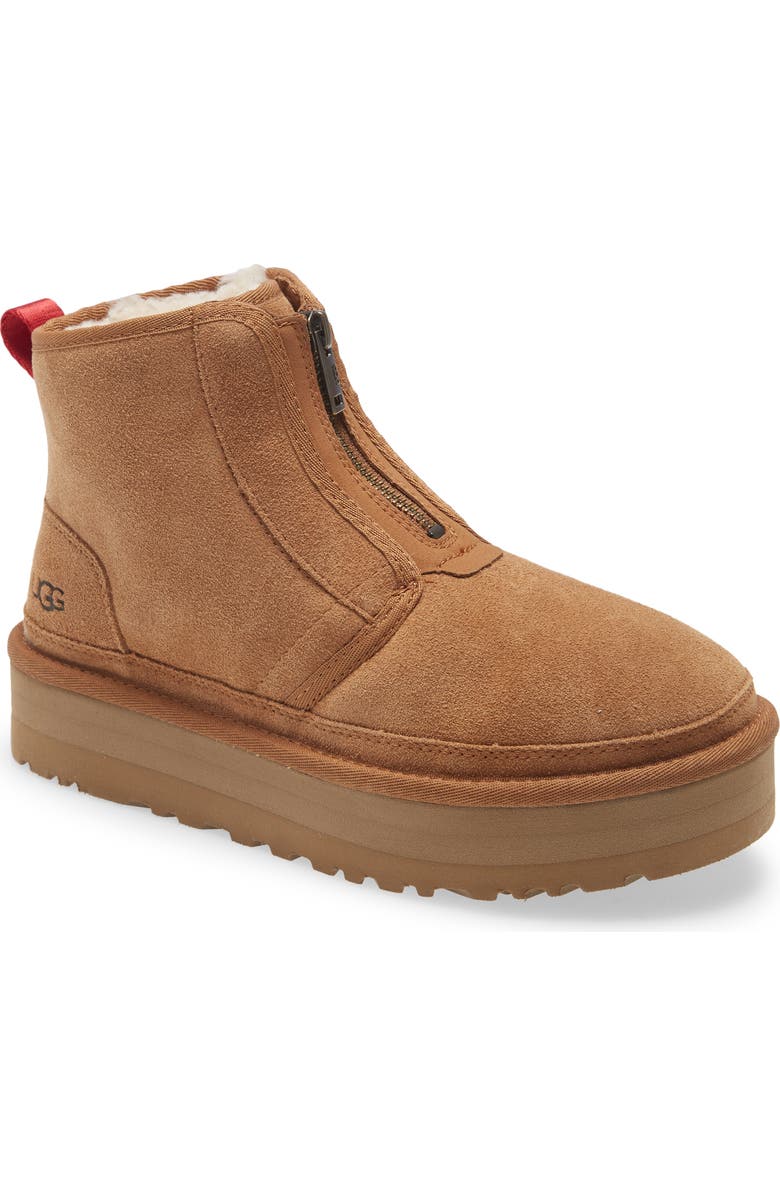 UGG<sup>®</sup> Neumel Genuine Shearling Lined Platform Bootie, Main, color,
