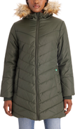Modern Eternity Faux Fur Trim Convertible Puffer 3-in-1 Maternity Jacket