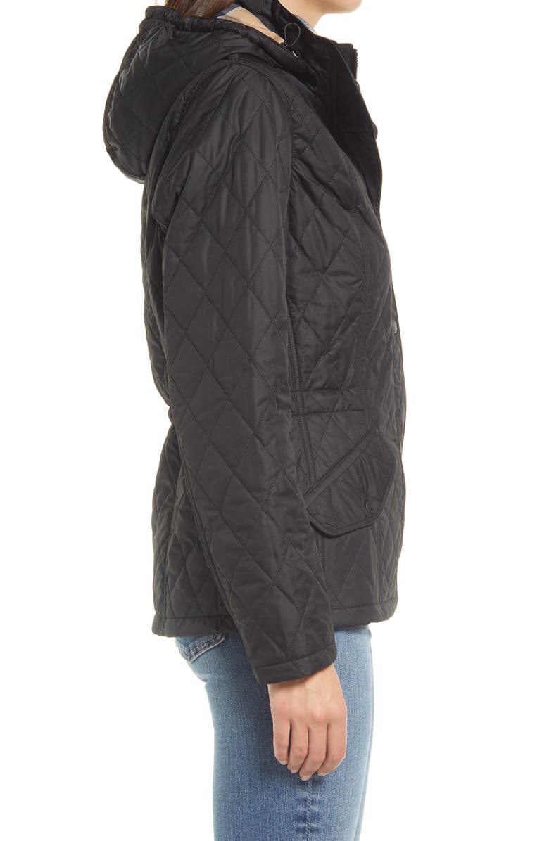 Barbour Millfire Hooded Quilted Jacket, Alternate, color,
