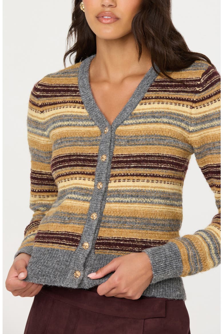 August Stripe Cardigan, Alternate, color, GREY STRIPE