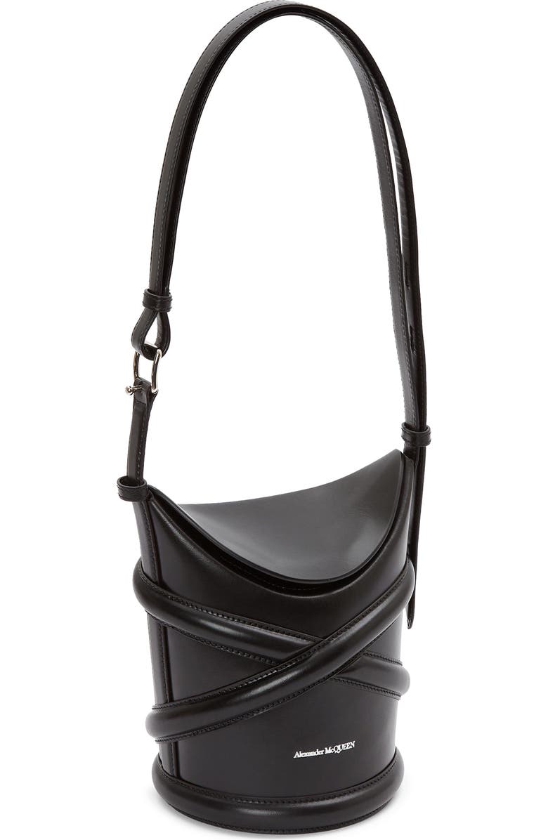 McQueen Alexander McQueen The Curve Small Leather Shoulder Bag, Alternate, color,