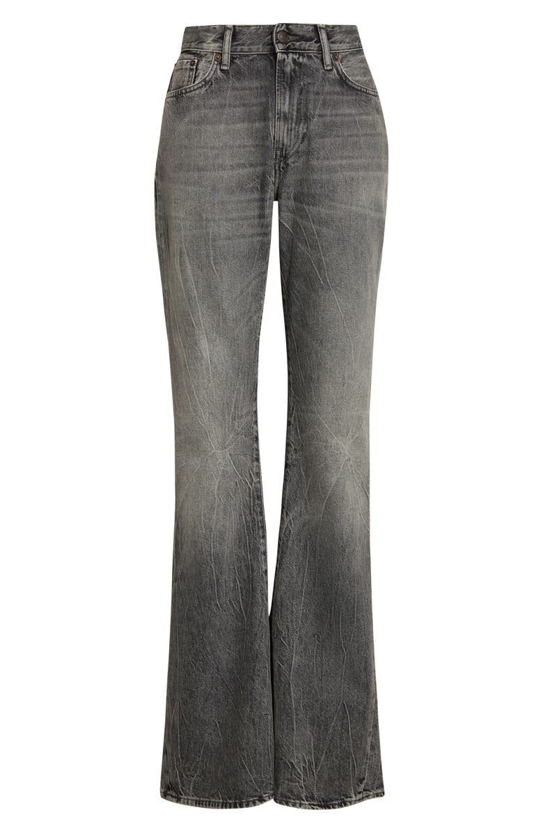 Acne Studios 2025 Gothik High Waist Fitted Bootcut Jeans, Alternate, color, Washed Black