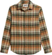 Schott NYC Plaid Flannel Button-Up Work Shirt