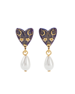 Fable England Jasmine Moon Butterfly & Pearl Earrings