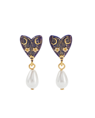 Fable England Jasmine Moon Butterfly & Pearl Earrings