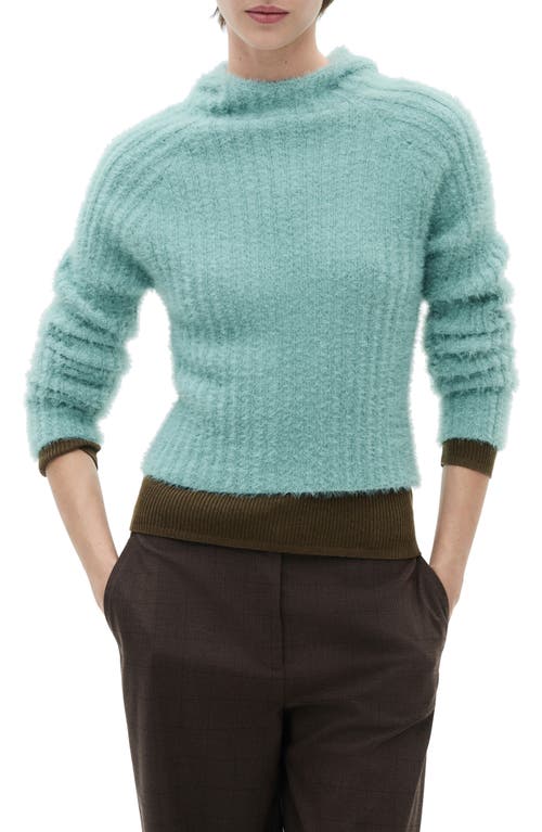 Mango Pull-over Capuche Toucher Doux Turquoise - Femme - Xs - In Turquoise