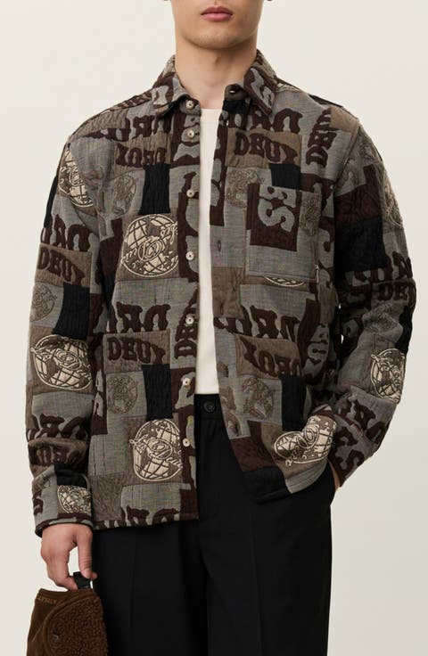 Kaleb Patchwork Jacquard Overshirt