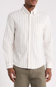 DENIM AND FLOWER Stripe Button-Down Shirt