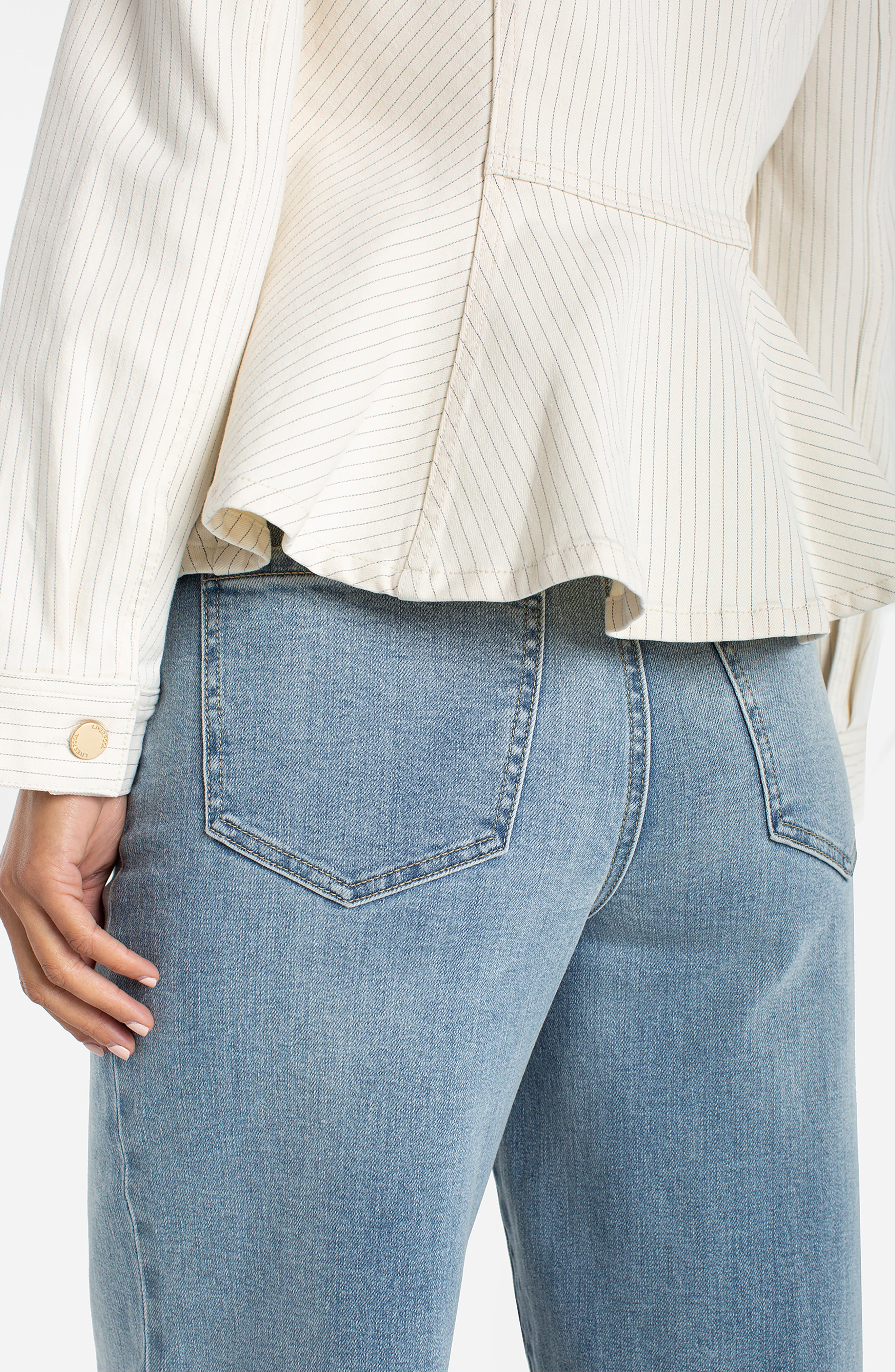 Liverpool Los Angeles Stripe Fit & Flare Denim Trucker Jacket — фото 4