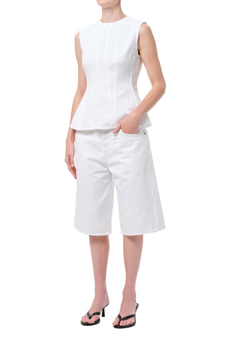 Corbin Denim Shell Top, Alternate, color, MARSHMALLOW CLEAN WHITE