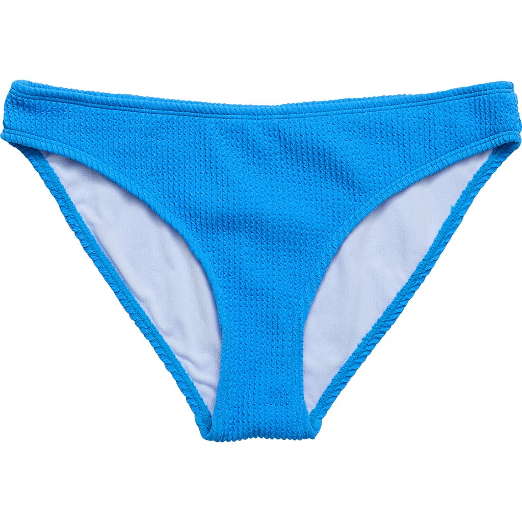 Snapper Rock Textured Bikini Bottom In Blue