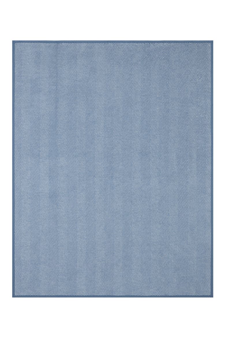 Harborview Herringbone Throw Blanket, Alternate, color, CORNFLOWER