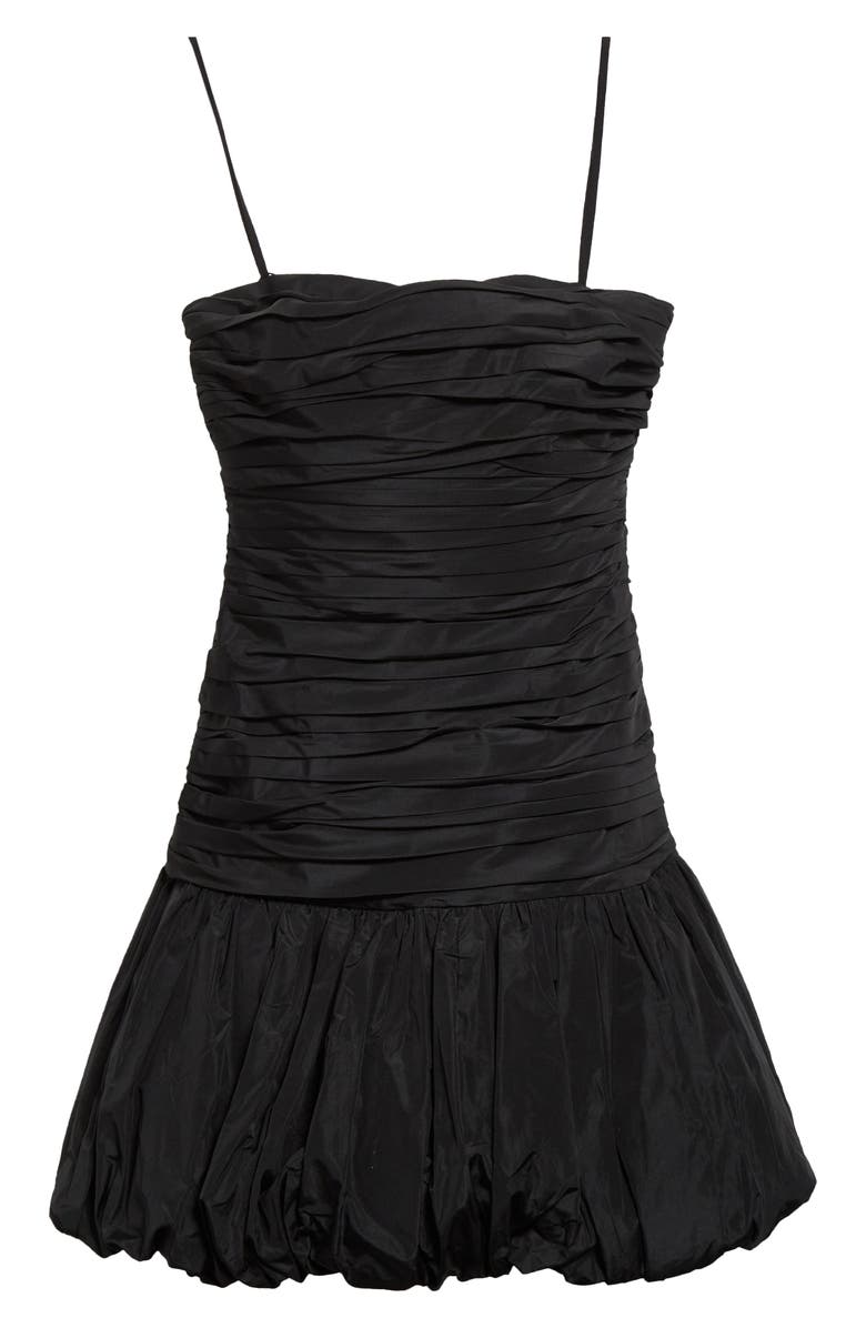 Cinq à Sept Rosanna Ruched Bubble Hem Minidress, Alternate, color, Black