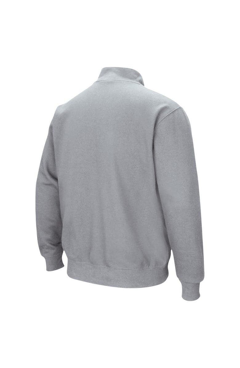 COLOSSEUM Men's Colosseum Heathered Gray Boise State Broncos Tortugas Team Logo Quarter-Zip Jacket, Alternate, color, Heather Gray