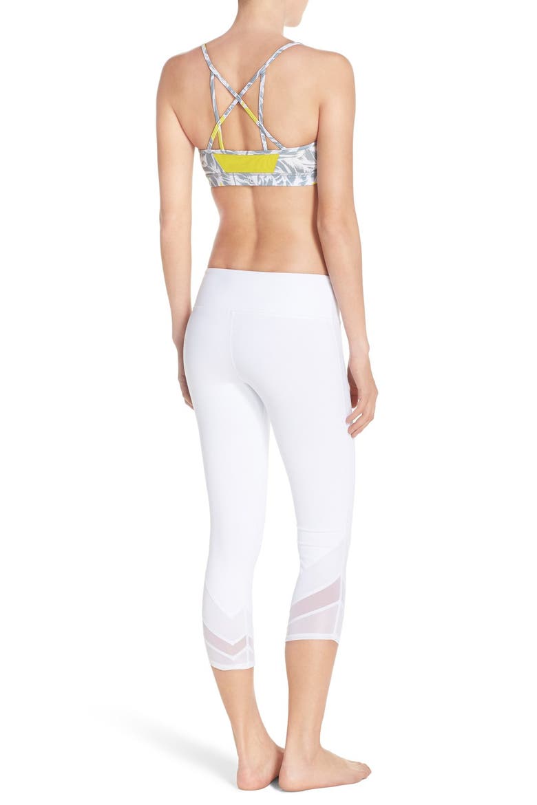 'Edge' Capris, Main, color, WHITE/ WHITE GLOSSY/ WHITE