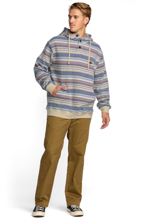 Billabong Rancho Stripe Hooded Pullover In Multi