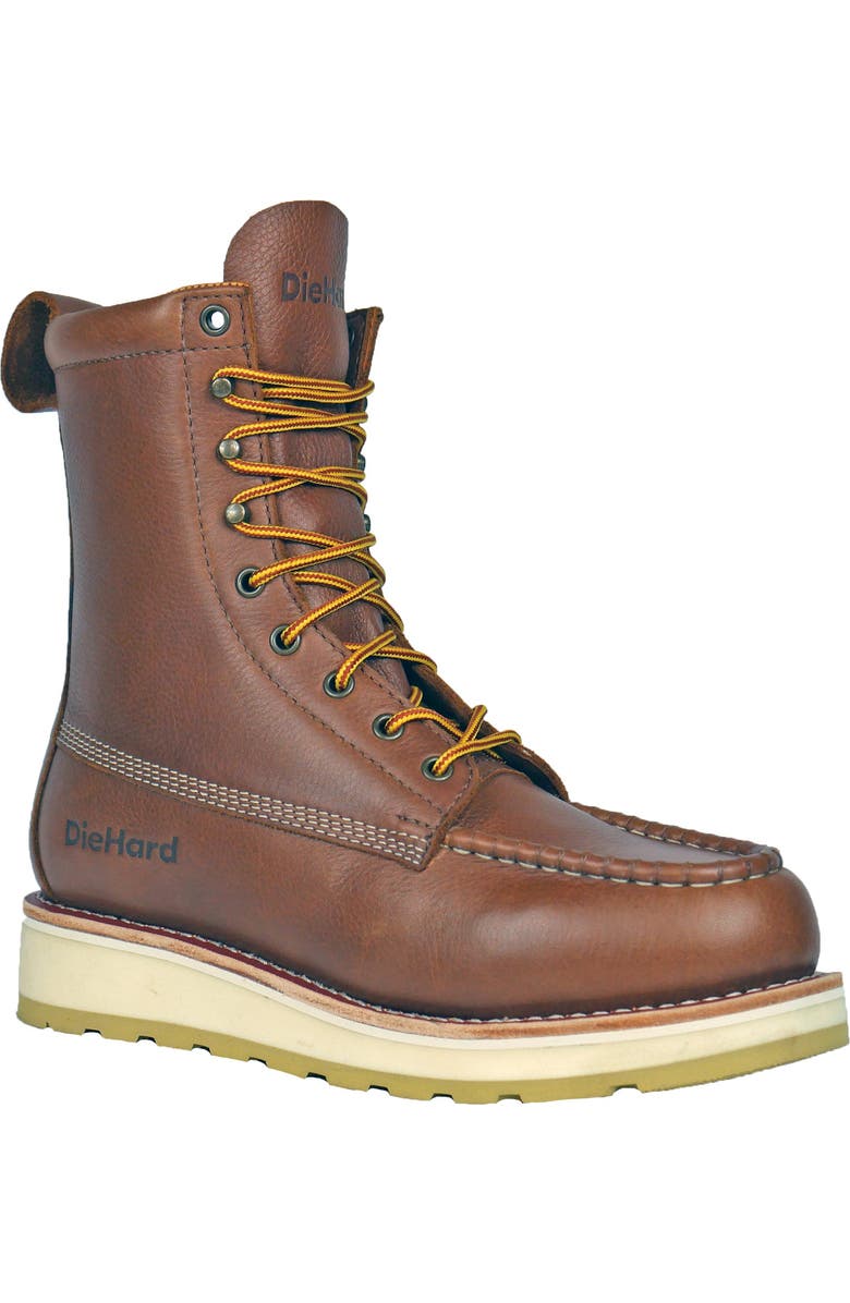 DieHard Malibu 8 Inch Composite Toe Work Boot, Main, color, Brown