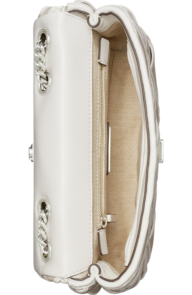 Tory Burch Small Kira Woven Canvas Convertible Shoulder Bag, Alternate, color,