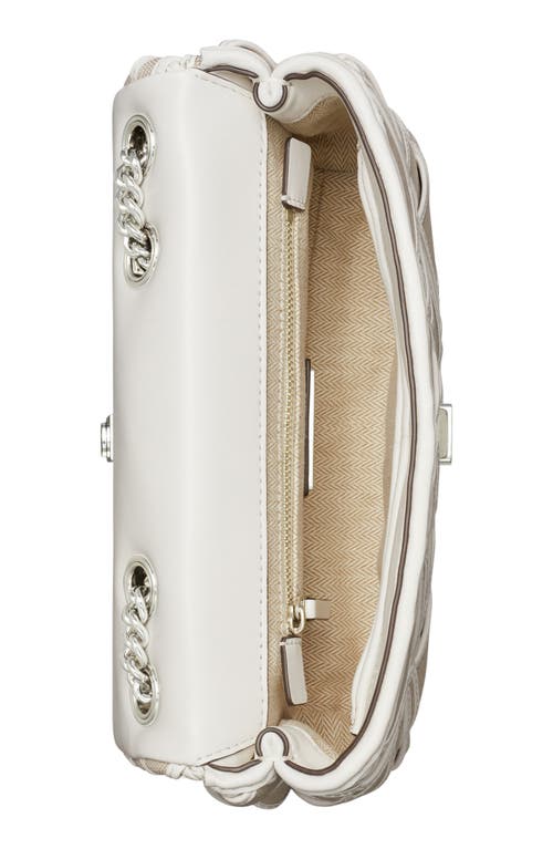 TORY BURCH TORY BURCH SMALL KIRA WOVEN CANVAS CONVERTIBLE SHOULDER BAG 