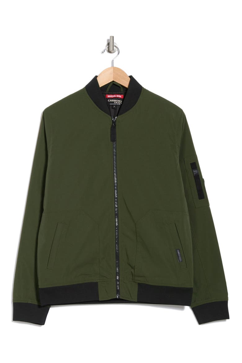 Padded Bomber Jacket, Alternate, color, OLIVE
