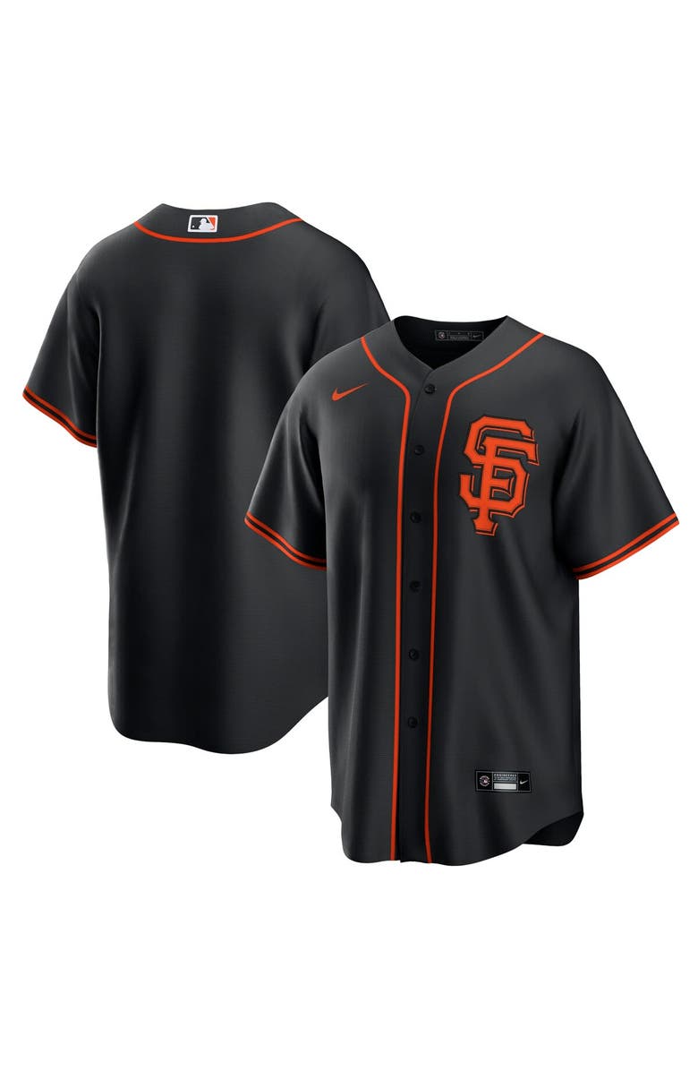 Nike Men's Nike Black San Francisco Giants Alternate Replica Team Jersey, Main, color,