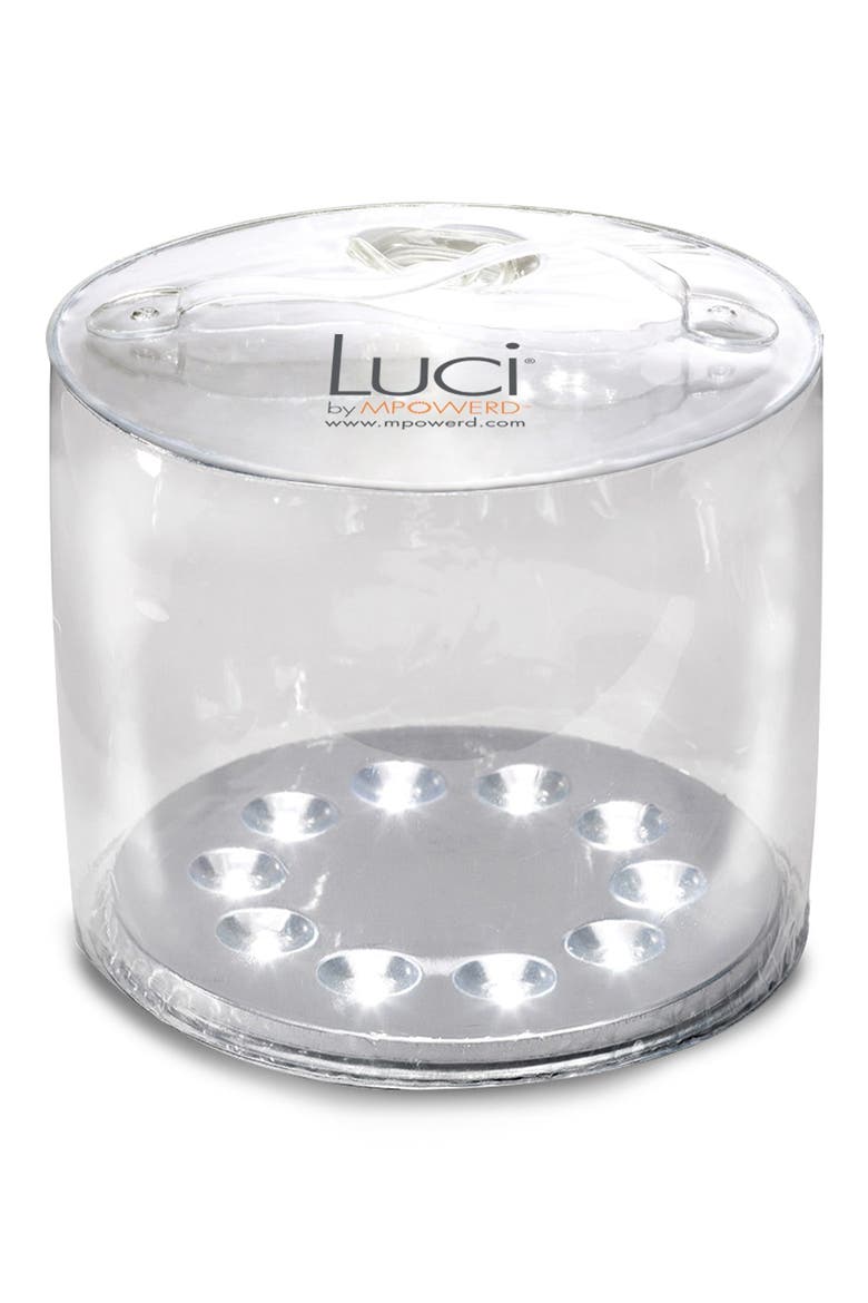 'Outdoor' Inflatable Solar Lantern, Main, color, CLEAR